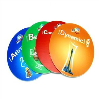 Brugerdefineret udskrivning blød PVC runde kop Coaster